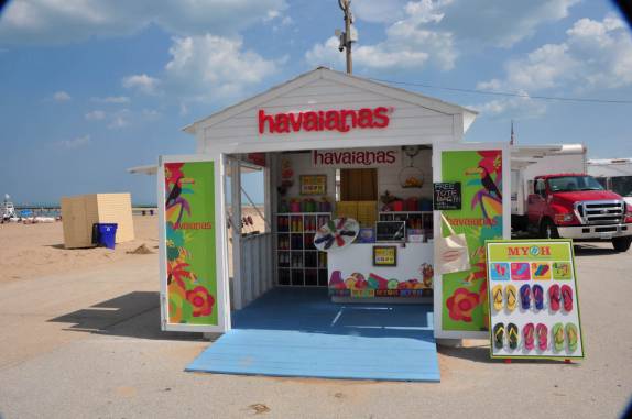 As havaianas chegaram até Chicago, estado de Illinois, nos Estados Unidos